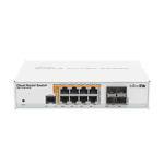 Mikrotik crs112-8p-4s-in switches suppliers in dubai | uae | africa | mena 1466 m | CRS112-8P-4S-IN is an eight Gigabit RJ45 port PoE switch, that offers different power output options: autosensing 802.3af/at PoE/PoE+ and Passive PoE, and four SFP ports provide optical fiber connectivity options to support uplinks of up to 1 Gbps.