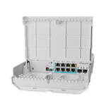 Mikrotik netpower lite 7r switches suppliers in dubai | uae | africa | mena 1973 m | With netPower Lite 7R switch you can forget about expensive GPON base
stations and optical splitters. This switch is a part of our GPEN concept – aimed
to bring the speed and versatility of fiber networking while using the advantages
of Ethernet. It is an easy to deploy, low-cost way for any ISP to deliver the
Internet to individual apartments.