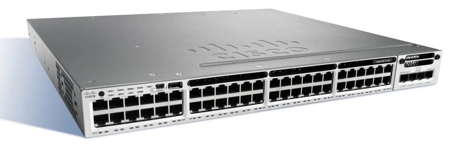 Cisco WS-C3850-48F-E 48 x Ports RJ-45 PoE+ Network Switch